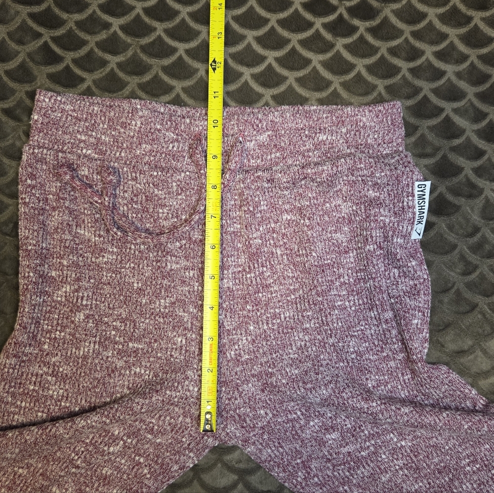 Gymshark Slounge Crop Hoodie and Leggings Set in Deep Plum Marl - Size S - Picture 8 of 11